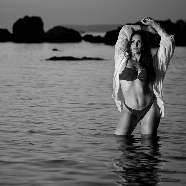 Bikini beach photoshoot in Malta